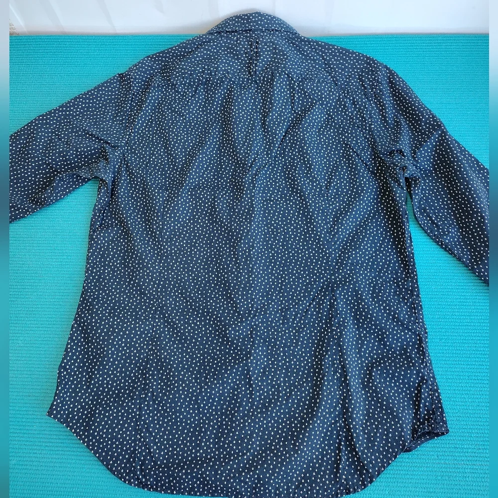 Banana Republic Men's Grant Fit Shirt Navy Size L